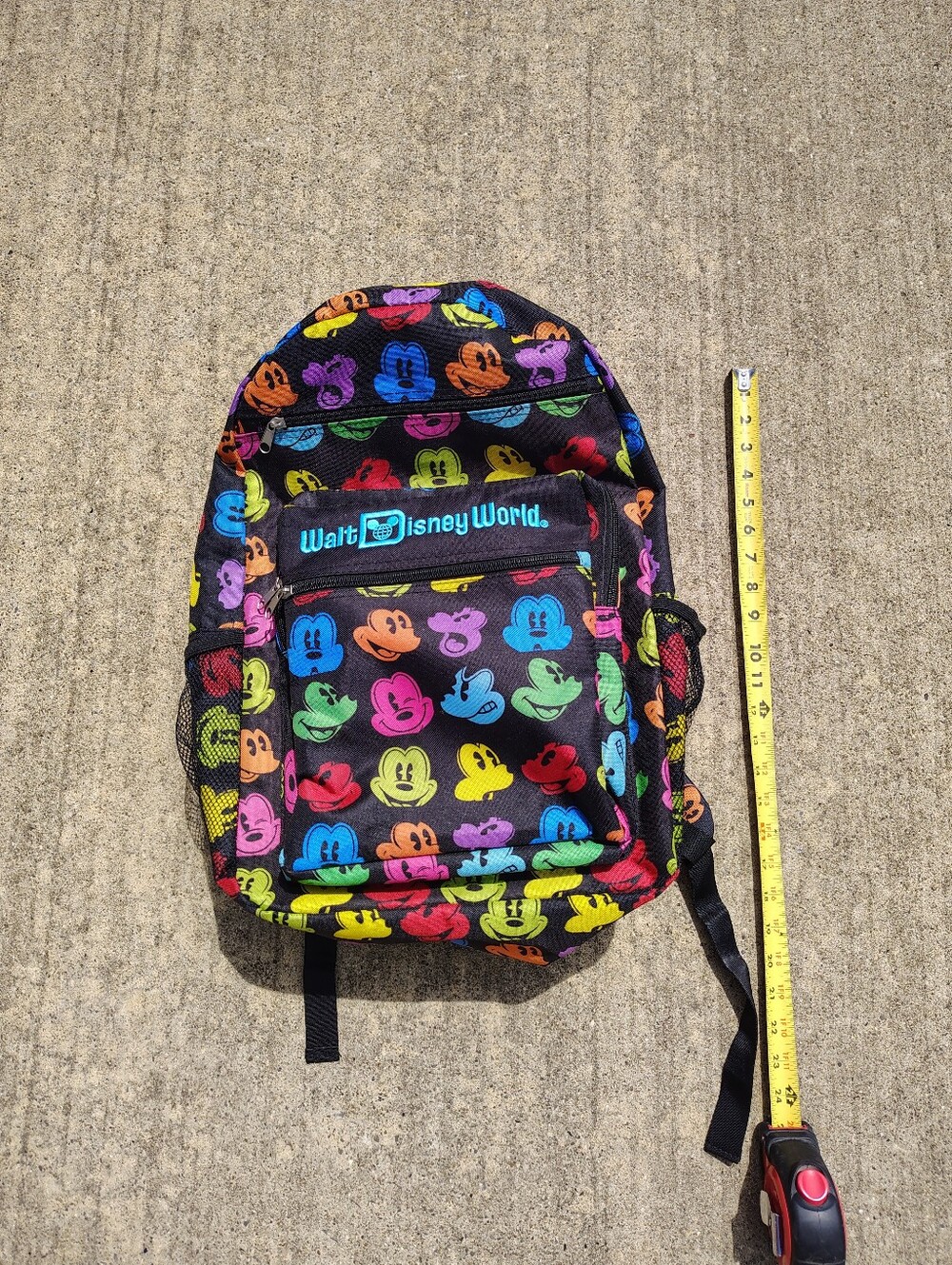 Authentic Disney Parks Mickey Mouse Black Multicolor Silhouette Large Backpack - Picture 12 of 12